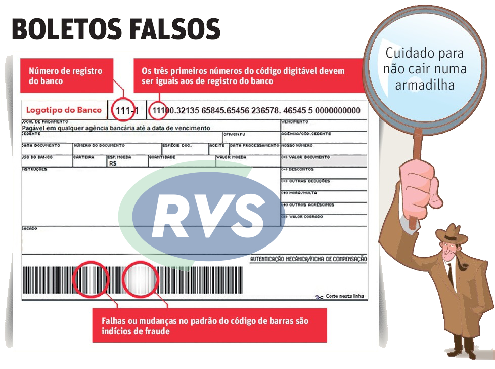 Identificar um boleto falso